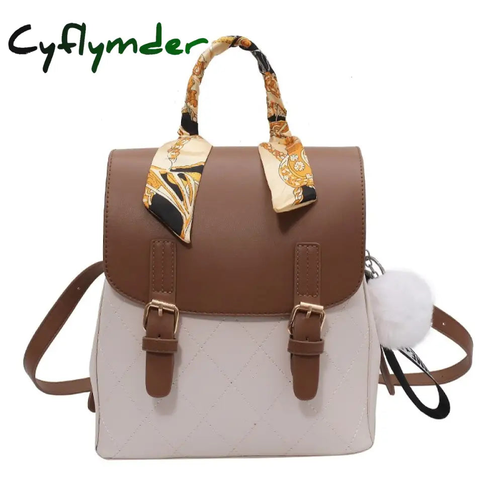 Cyflymder Female Backpack For Women Leather Backpacks Multifunction Travel Sac A Dos Femme School