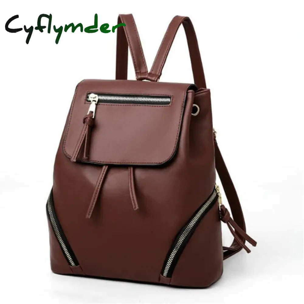 Cyflymder Female Backpack Mochila Feminina Multifunction Girls Leather School Brand Women Shoulder