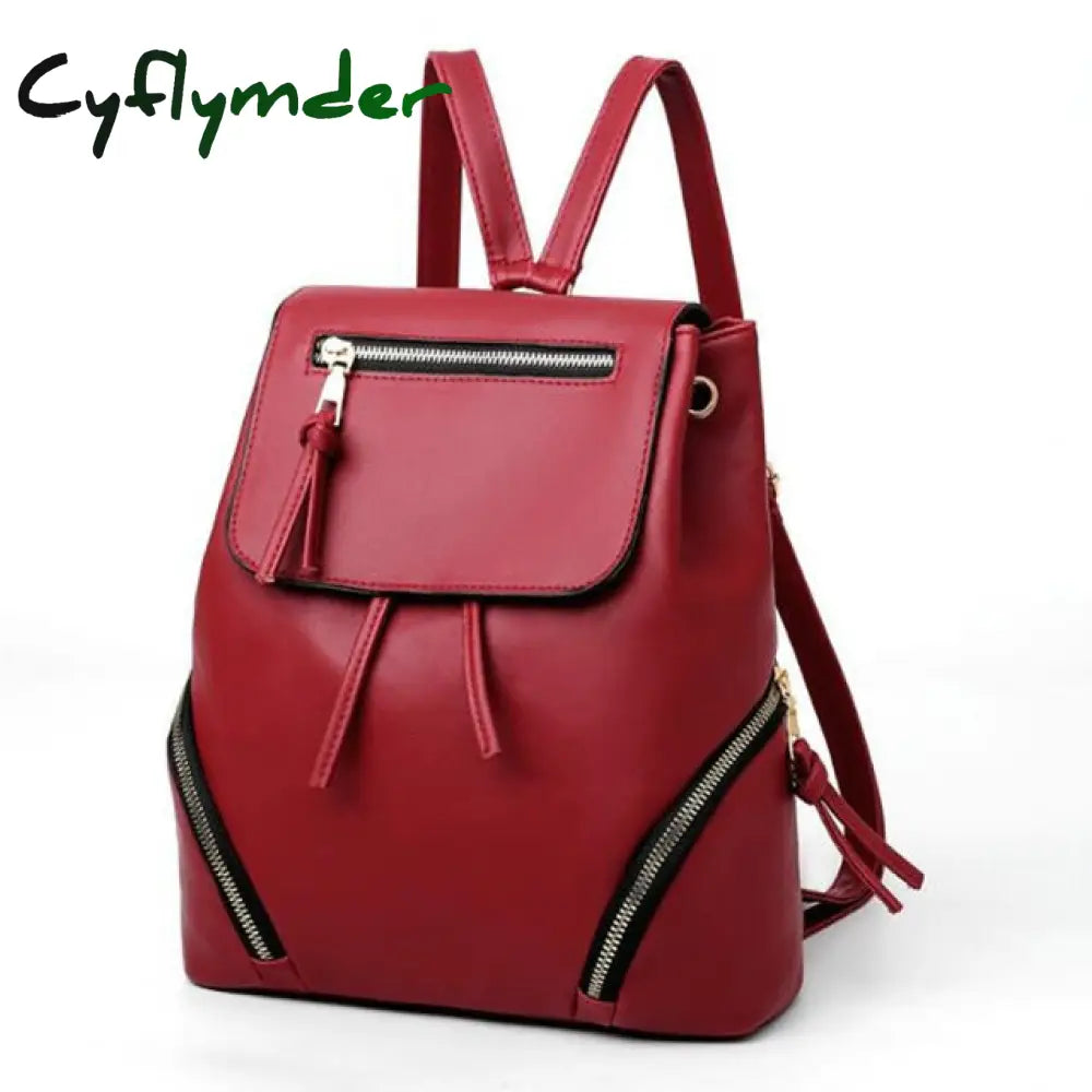 Cyflymder Female Backpack Mochila Feminina Multifunction Girls Leather School Brand Women Shoulder