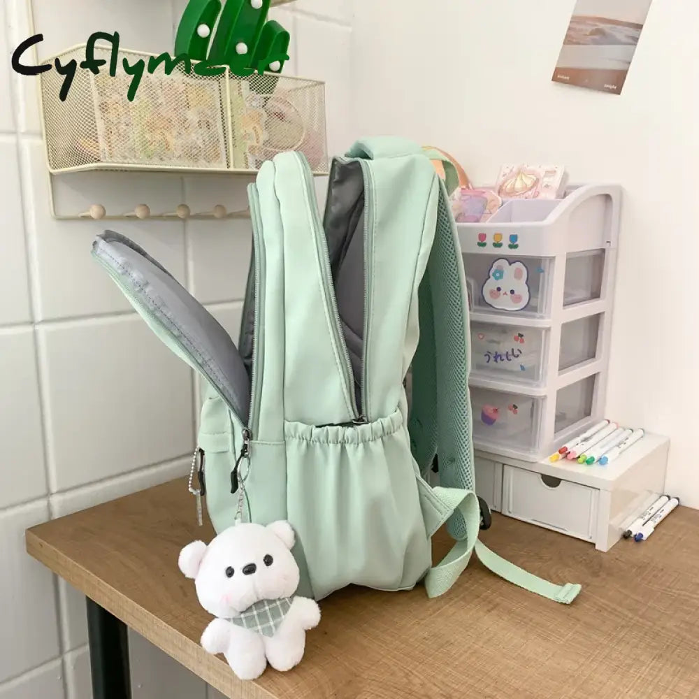 Cyflymder Female Fashion Lady High Capacity Waterproof College Backpack Trendy Women Laptop School