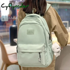 Cyflymder Female Fashion Lady High Capacity Waterproof College Backpack Trendy Women Laptop School