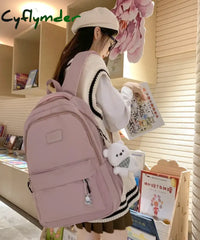 Fashion Lady High Capacity Waterproof College Backpack Trendy Women Laptop School Bags Cute Girl Travel Book Bag Cool