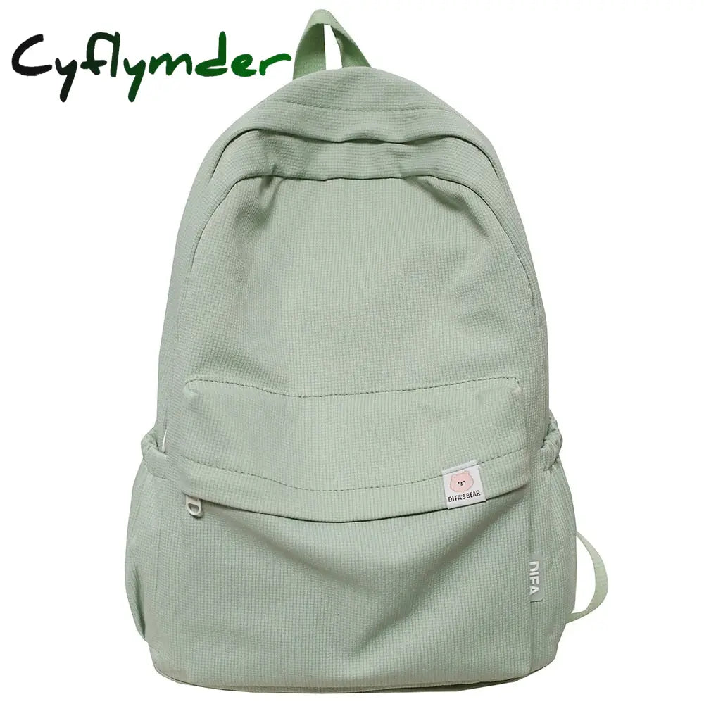 Cyflymder Female Kawaii College Bag Cotton Fabric Student Women Backpacks Cool Teenage Girl School