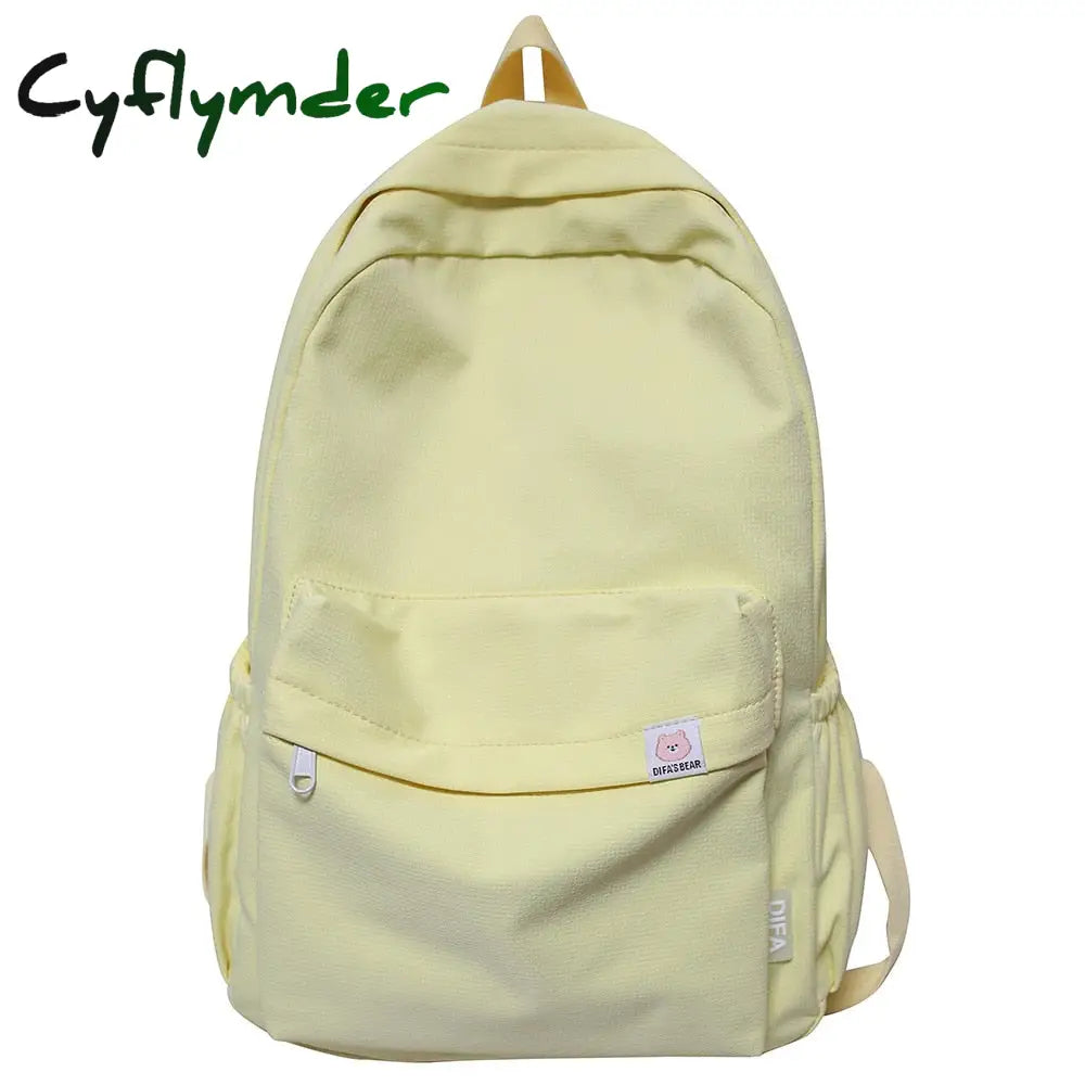 Cyflymder Female Kawaii College Bag Cotton Fabric Student Women Backpacks Cool Teenage Girl School