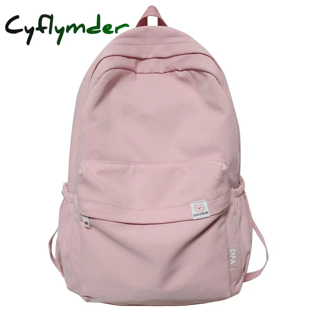 Cyflymder Female Kawaii College Bag Cotton Fabric Student Women Backpacks Cool Teenage Girl School