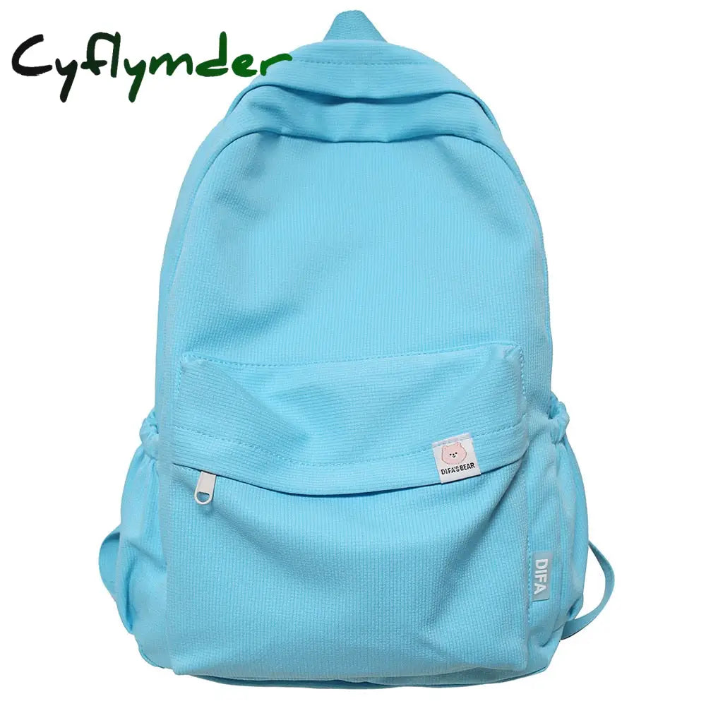 Cyflymder Female Kawaii College Bag Cotton Fabric Student Women Backpacks Cool Teenage Girl School