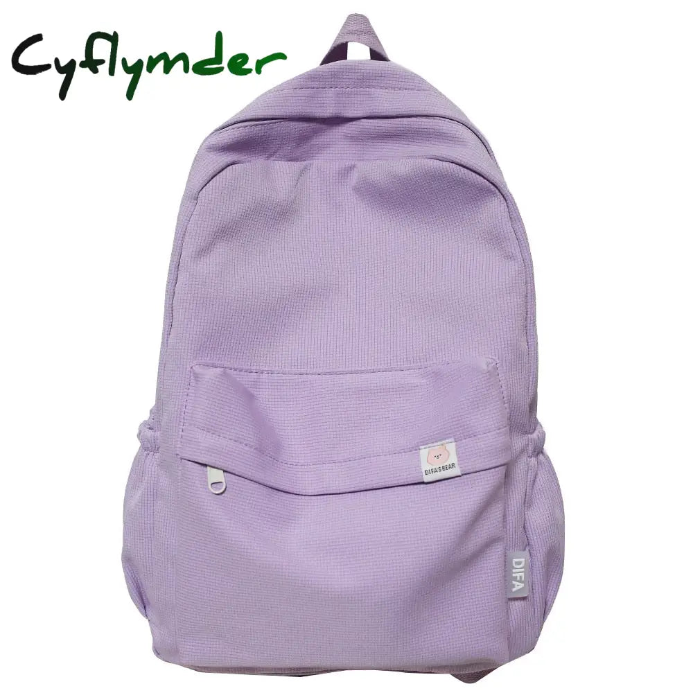 Cyflymder Female Kawaii College Bag Cotton Fabric Student Women Backpacks Cool Teenage Girl School