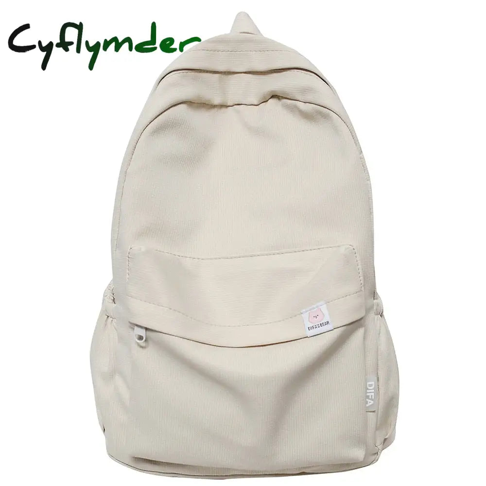 Cyflymder Female Kawaii College Bag Cotton Fabric Student Women Backpacks Cool Teenage Girl School