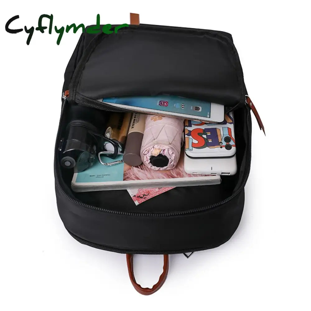 Cyflymder Female Pack Nylon Women Laptop Backpack Fashion Bagpack Shoulder Backbag Preppy Style