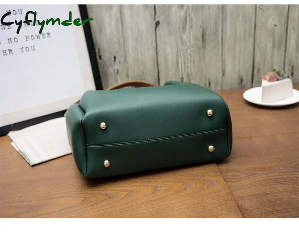 Cyflymder Female Stylish Bucket Bag High Capacity Pu Leather Women Handbag Shoulder Bags Crossbody