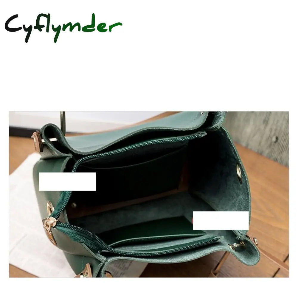 Cyflymder Female Stylish Bucket Bag High Capacity Pu Leather Women Handbag Shoulder Bags Crossbody