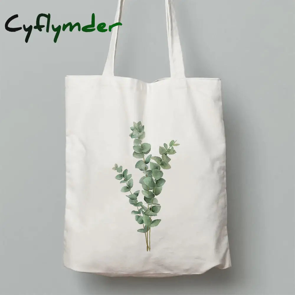 Cyflymder Flowers Print Fashion Women Canvas Shopping Shoulder Bag Ladies Sunflower Casual High