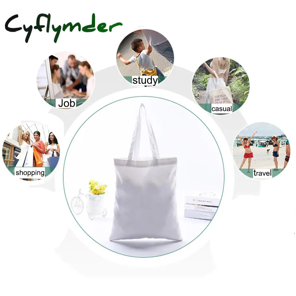 Cyflymder Flowers Print Fashion Women Canvas Shopping Shoulder Bag Ladies Sunflower Casual High