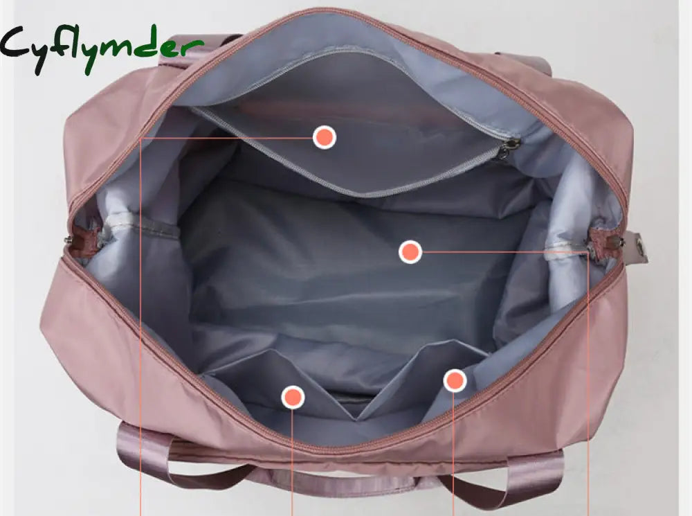 Cyflymder Foldable Large Capacity Women Gym Bags Shoulder Bag Training Travel Handle Handbag Yoga