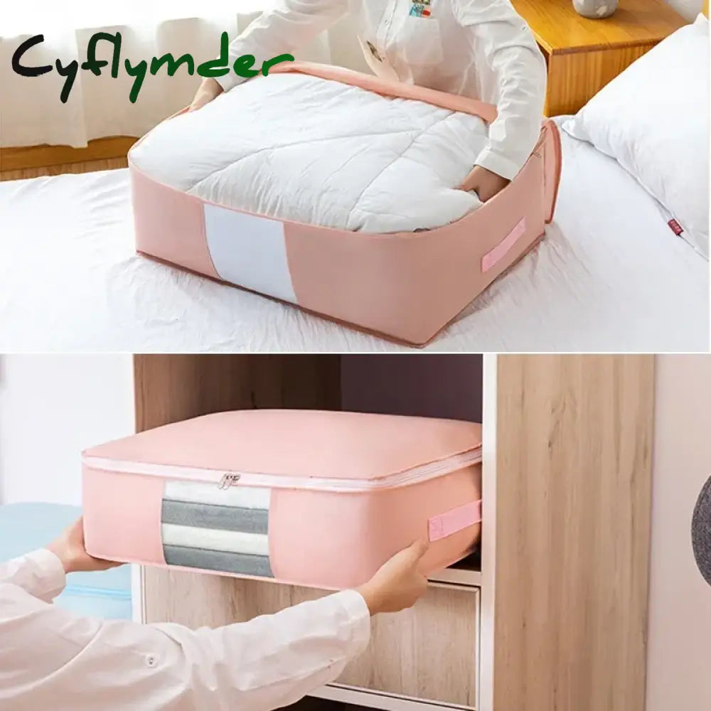 Cyflymder Foldable Storage Bags For Clothes And Comforters - Extra Large Capacity Moving Packing