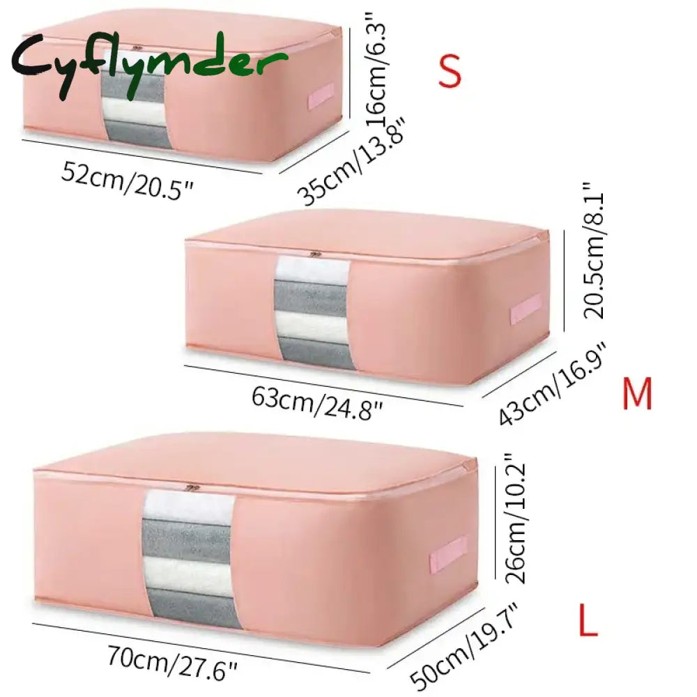 Cyflymder Foldable Storage Bags For Clothes And Comforters - Extra Large Capacity Moving Packing