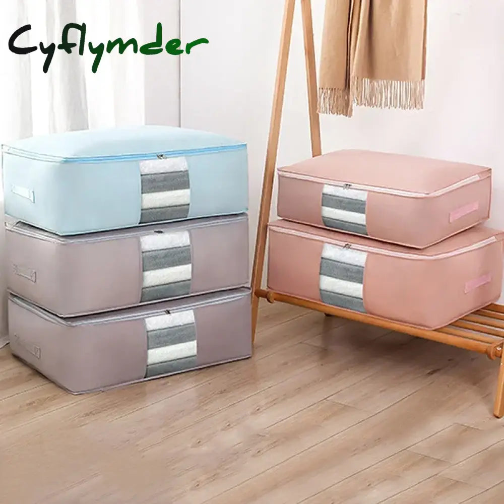 Cyflymder Foldable Storage Bags For Clothes And Comforters - Extra Large Capacity Moving Packing