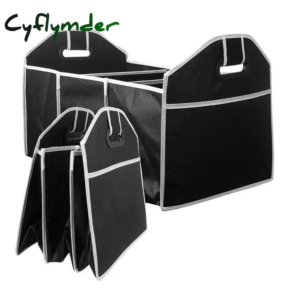 Cyflymder Folding Car Trunk Organizer Storage Bag Non-Woven Fabrics Stowing Tidying Multifunctional