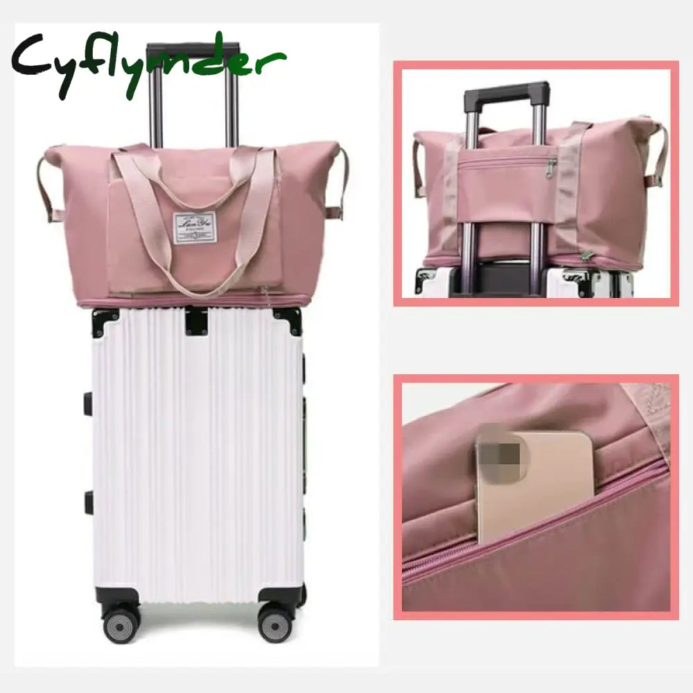 Cyflymder Folding Travel Bag Large Capacity Waterproof Pouch Tote Carry On Luggage Portable