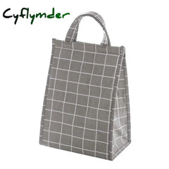 Cyflymder Food Cooler Bag Waterproof Portable Thermal Oxford Lunch For Women Men Kids Large Striped