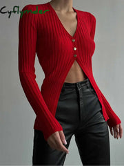 Cyflymder - Free Your Mind Long Sleeve Knit Top Red / Xs Tops