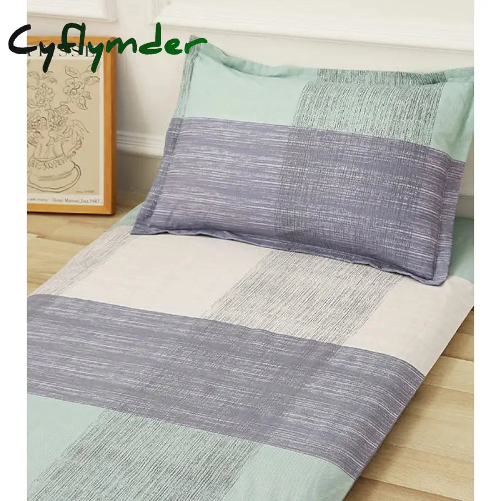 Cyflymder Fully Enclosed with Zipper Mattress Protector Cover Geometric Printed Baby Couple Single Double Bed Sheet