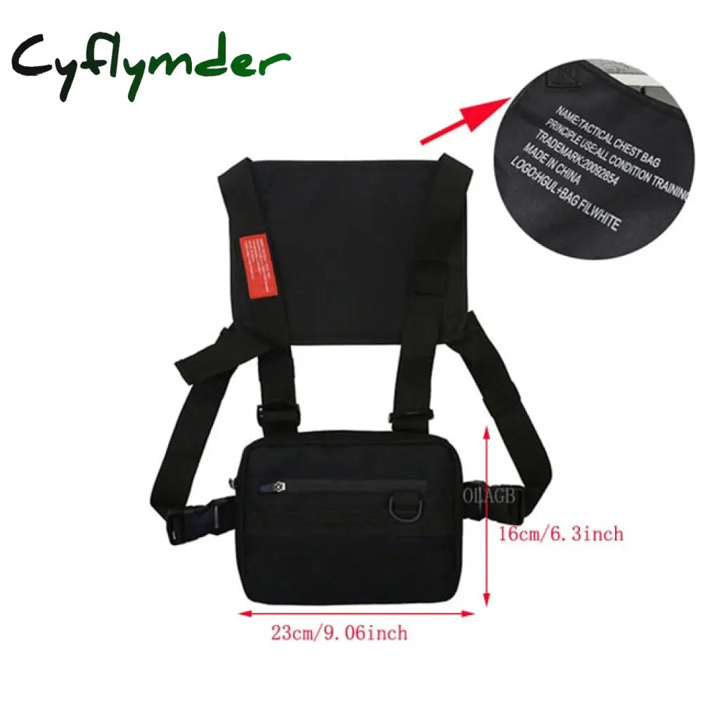 Cyflymder Functional Tactical Chest Bag Fashion Bullet Hip Hop Vest Streetwear Waist Pack Women