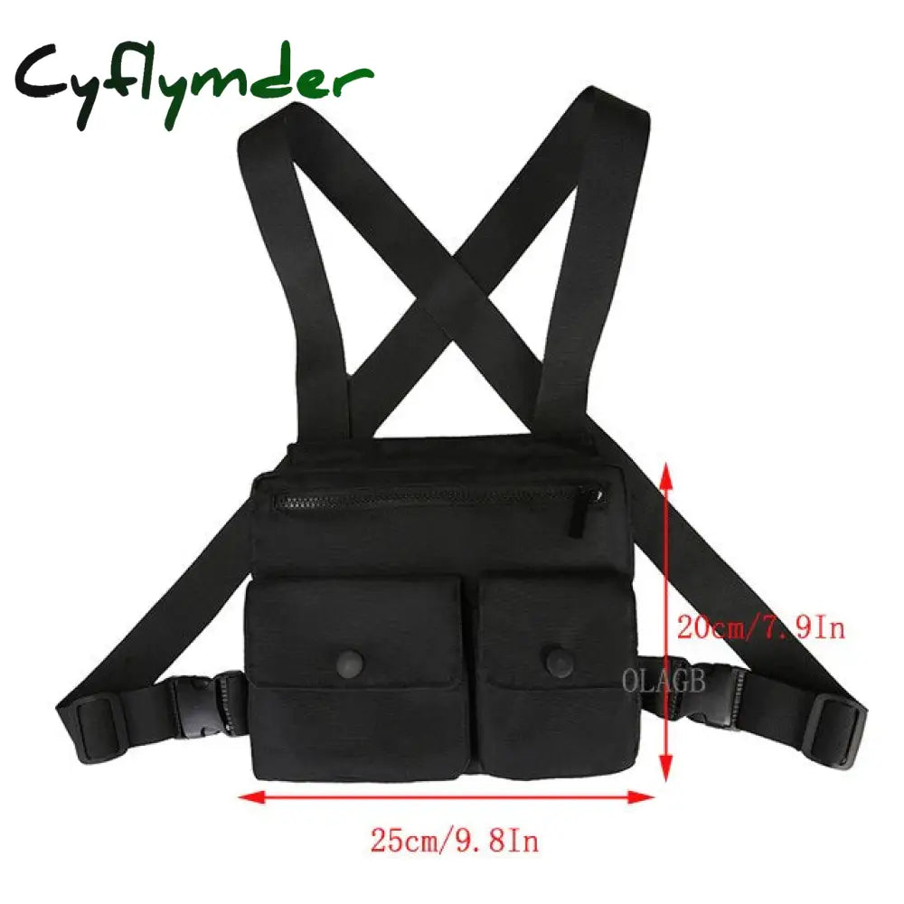 Cyflymder Functional Tactical Chest Bag Fashion Bullet Hip Hop Vest Streetwear Waist Pack Women