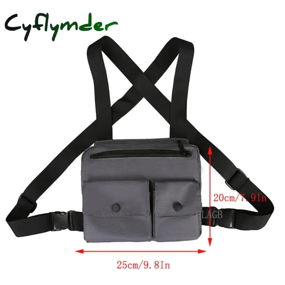 Cyflymder Functional Tactical Chest Bag Fashion Bullet Hip Hop Vest Streetwear Waist Pack Women