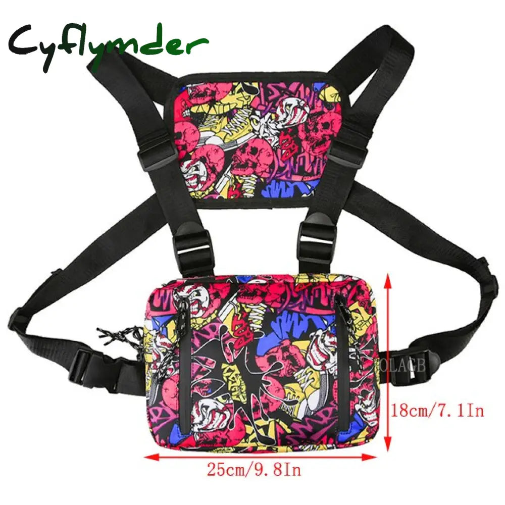 Cyflymder Functional Tactical Chest Bag Fashion Bullet Hip Hop Vest Streetwear Waist Pack Women