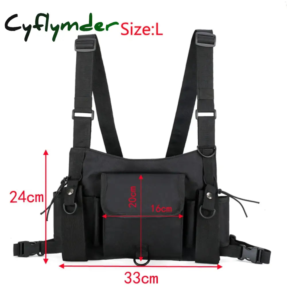 Cyflymder Functional Tactical Chest Bag Fashion Bullet Hip Hop Vest Streetwear Waist Pack Women