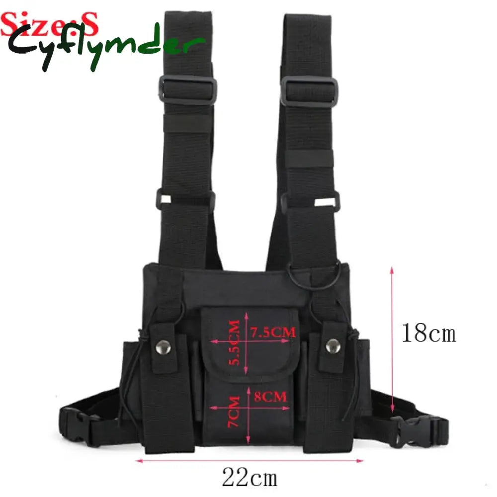 Cyflymder Functional Tactical Chest Bag Fashion Bullet Hip Hop Vest Streetwear Waist Pack Women