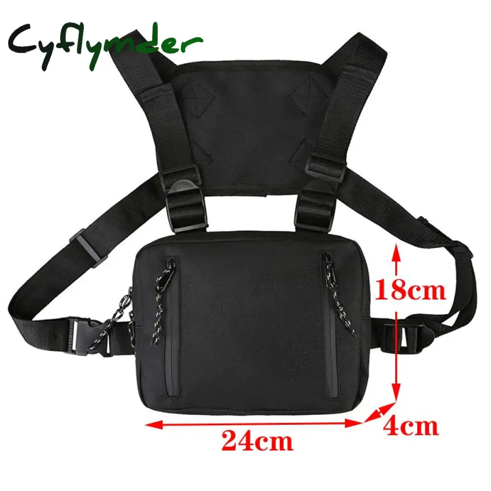 Cyflymder Functional Tactical Chest Bag For Woman Fashion Bullet Hip Hop Vest Streetwear Waist Pack