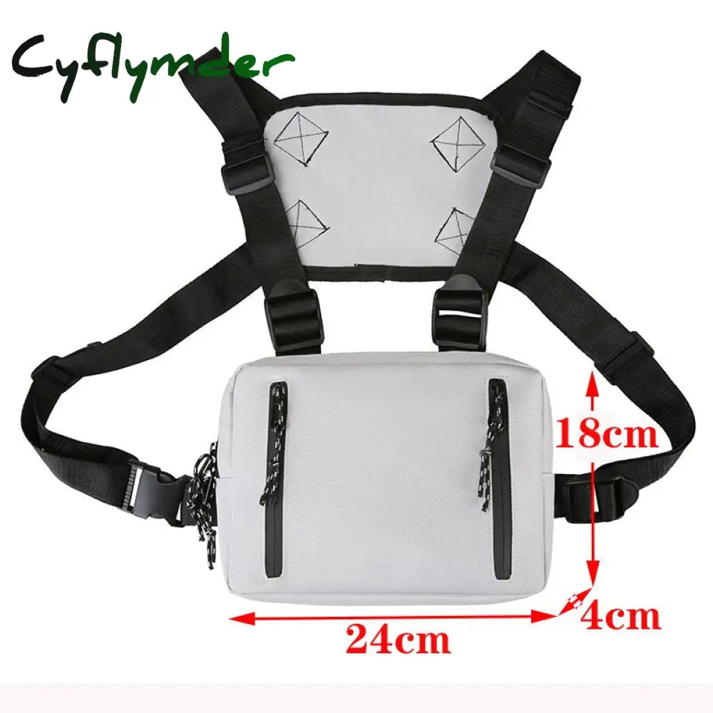 Cyflymder Functional Tactical Chest Bag For Woman Fashion Bullet Hip Hop Vest Streetwear Waist Pack