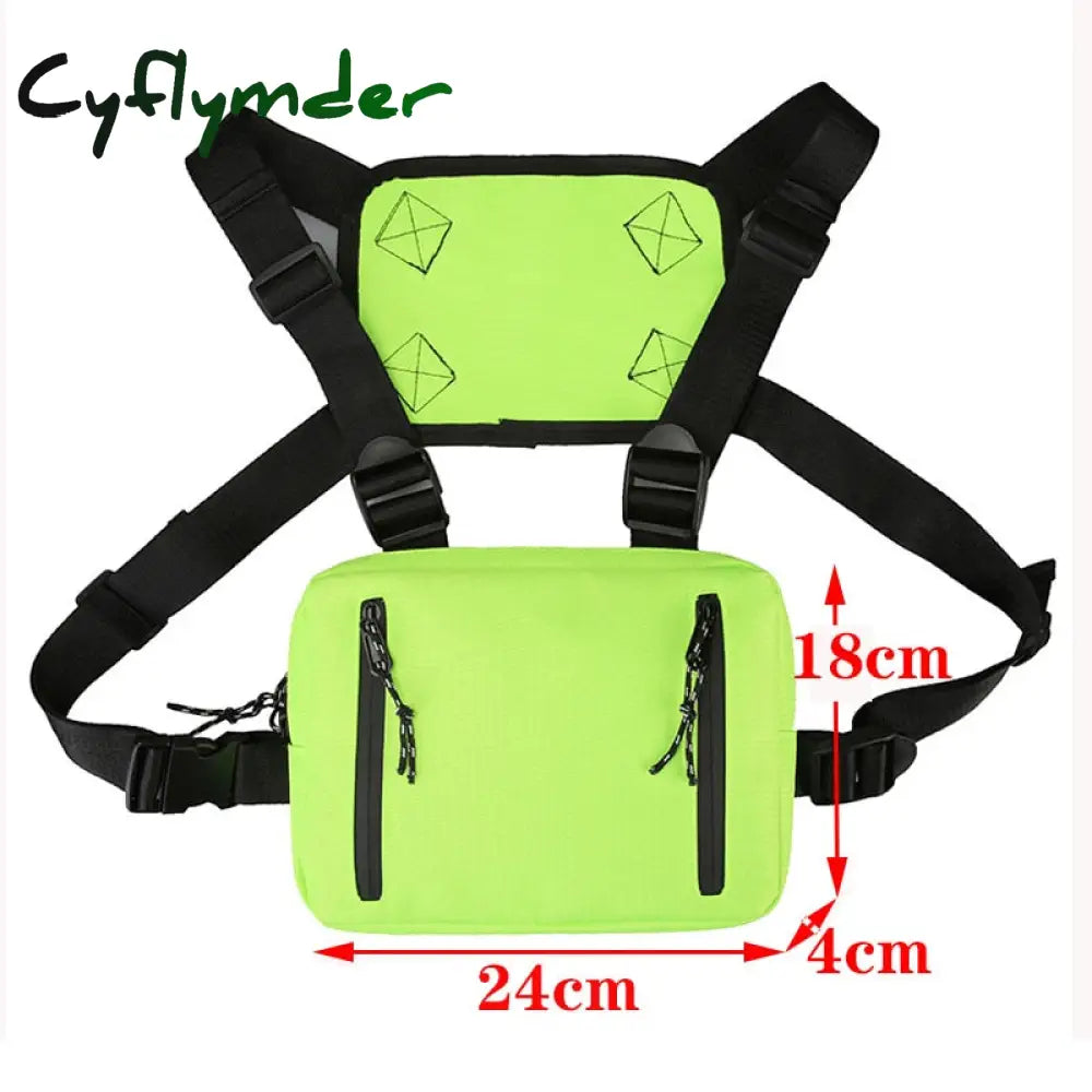 Cyflymder Functional Tactical Chest Bag For Woman Fashion Bullet Hip Hop Vest Streetwear Waist Pack