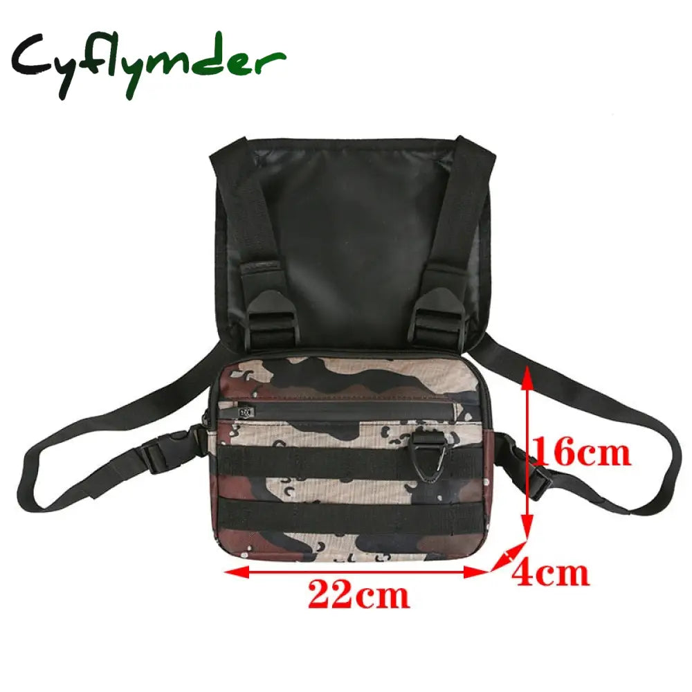 Cyflymder Functional Tactical Chest Bag For Woman Fashion Bullet Hip Hop Vest Streetwear Waist Pack