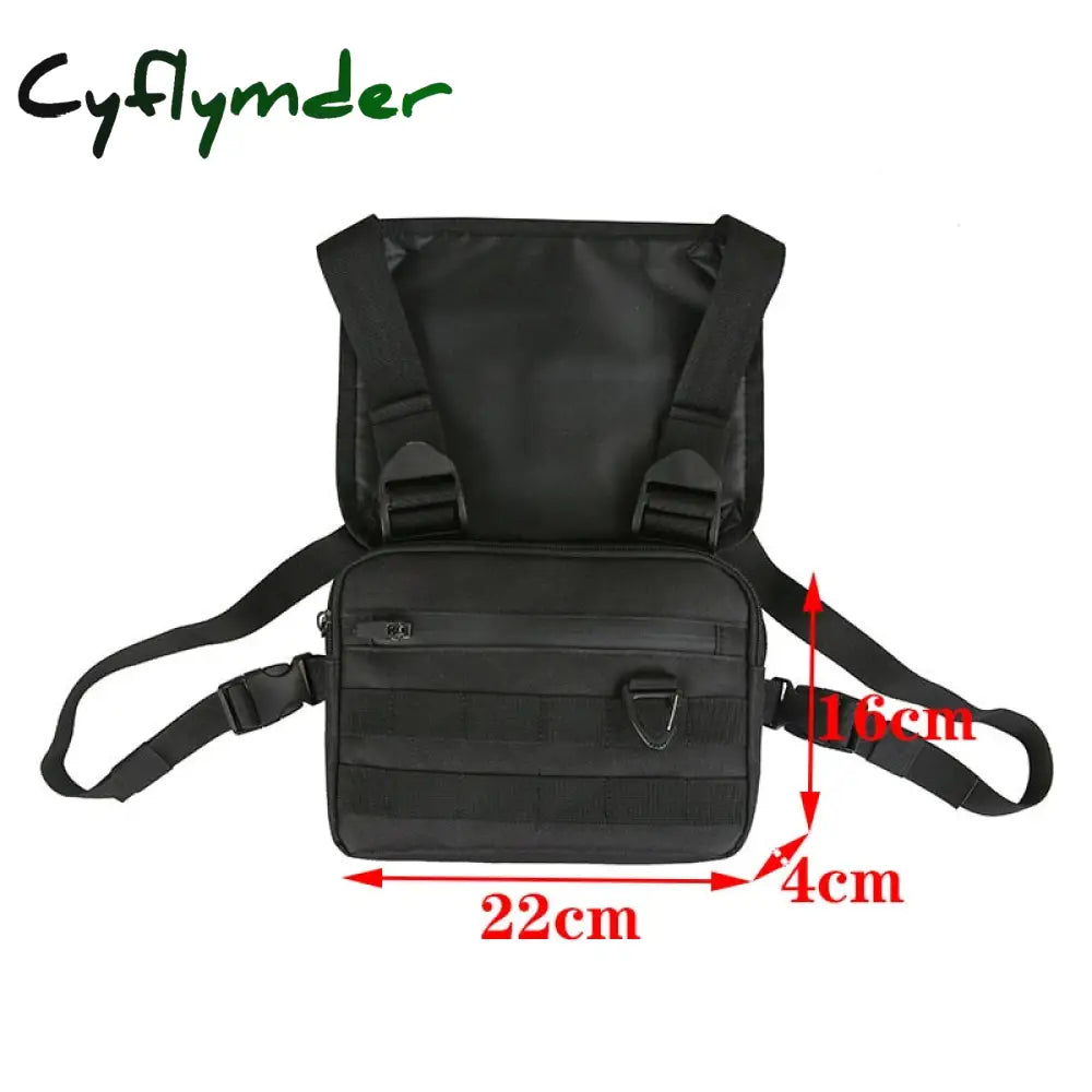 Cyflymder Functional Tactical Chest Bag For Woman Fashion Bullet Hip Hop Vest Streetwear Waist Pack
