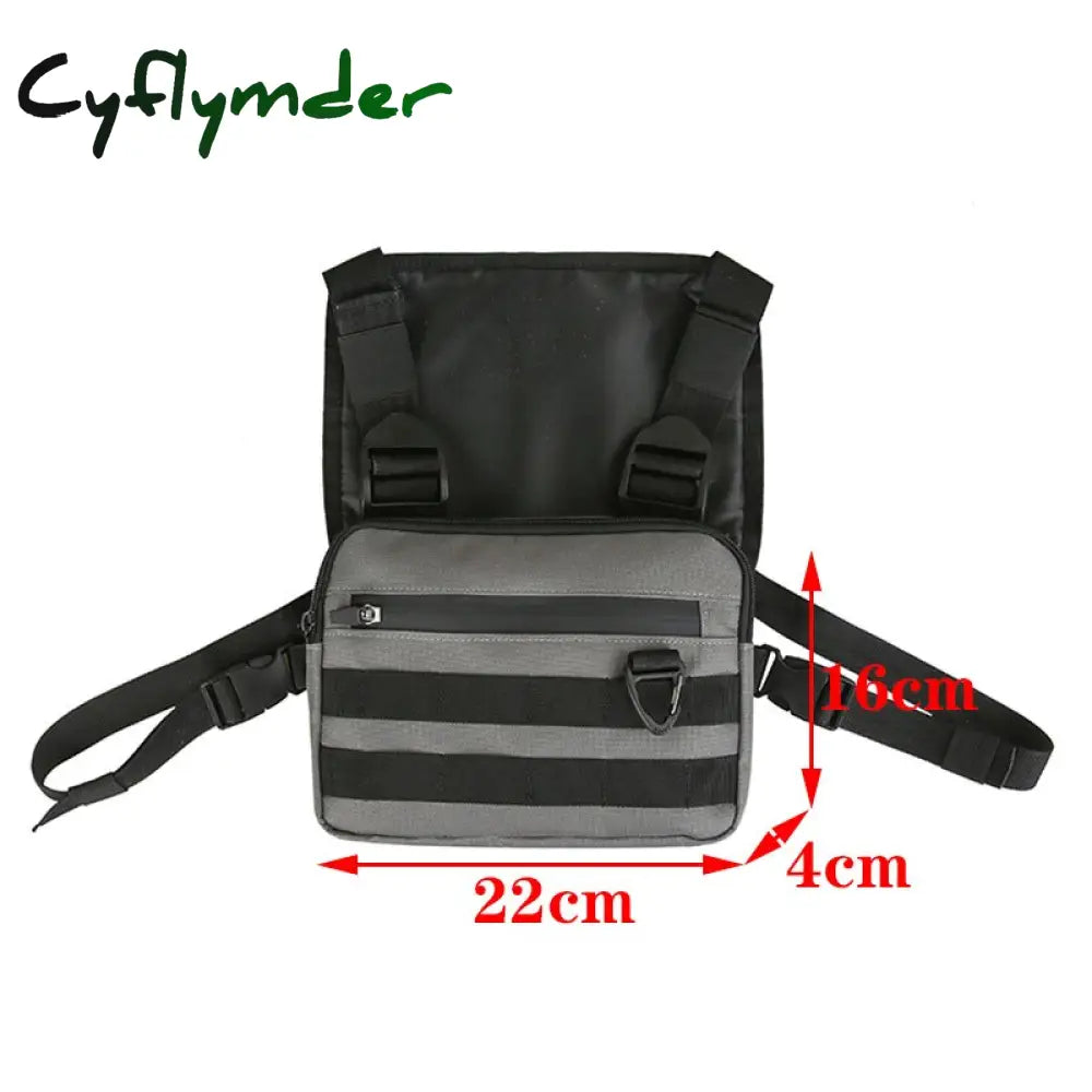 Cyflymder Functional Tactical Chest Bag For Woman Fashion Bullet Hip Hop Vest Streetwear Waist Pack