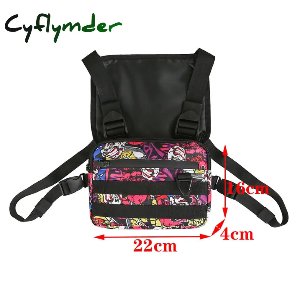 Cyflymder Functional Tactical Chest Bag For Woman Fashion Bullet Hip Hop Vest Streetwear Waist Pack