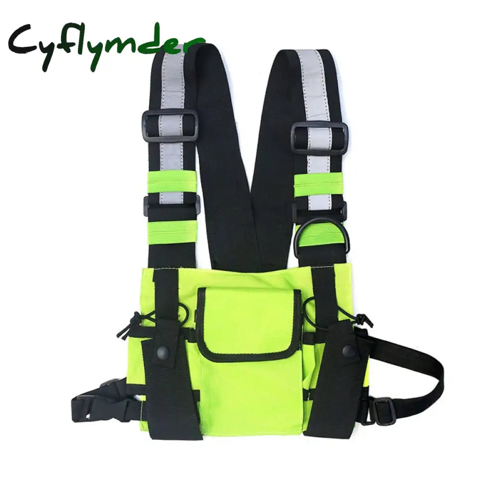 Cyflymder Functional Tactical Chest Bag For Woman Fashion Bullet Hip Hop Vest Streetwear Waist Pack