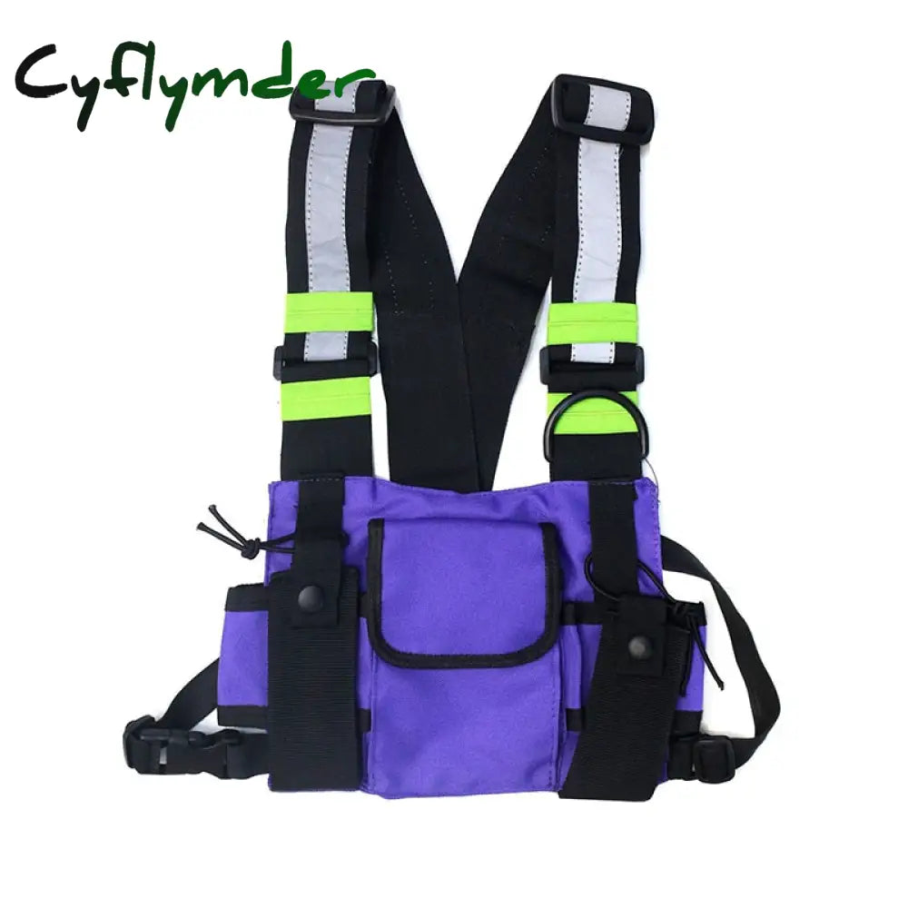 Cyflymder Functional Tactical Chest Bag For Woman Fashion Bullet Hip Hop Vest Streetwear Waist Pack
