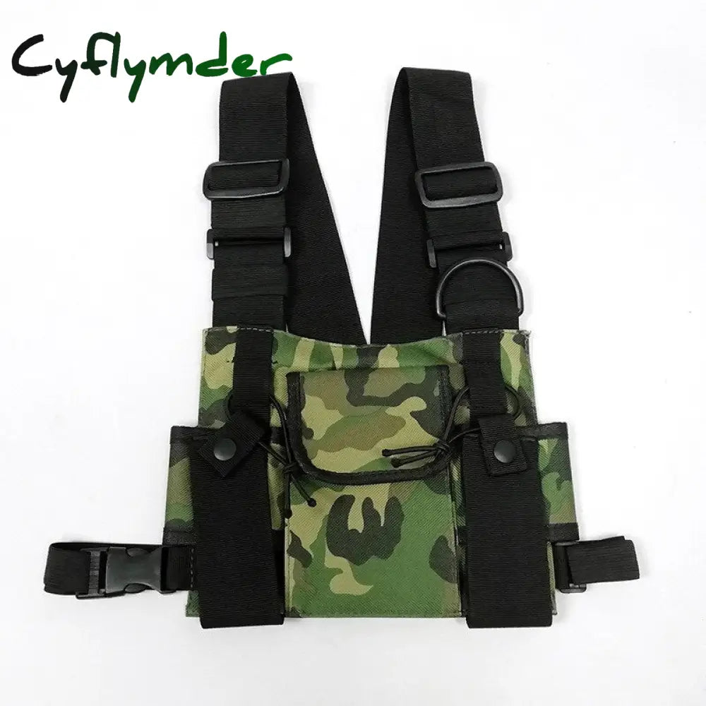 Cyflymder Functional Tactical Chest Bag For Woman Fashion Bullet Hip Hop Vest Streetwear Waist Pack