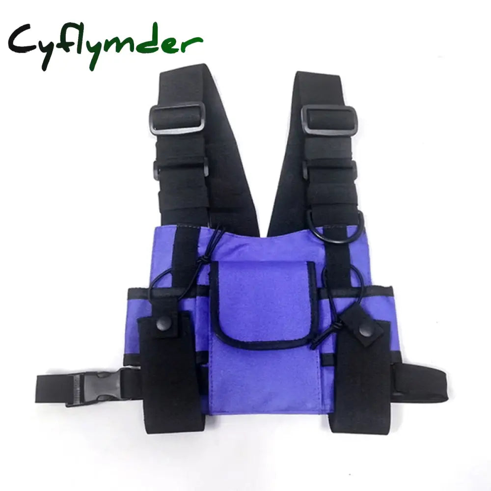Cyflymder Functional Tactical Chest Bag For Woman Fashion Bullet Hip Hop Vest Streetwear Waist Pack