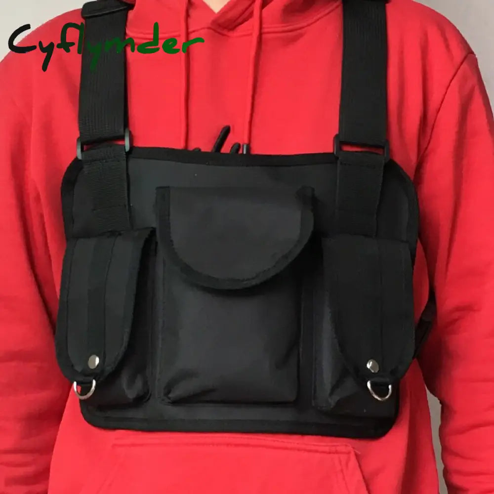 Cyflymder Functional Tactical Chest Bag For Woman Fashion Bullet Hip Hop Vest Streetwear Waist Pack