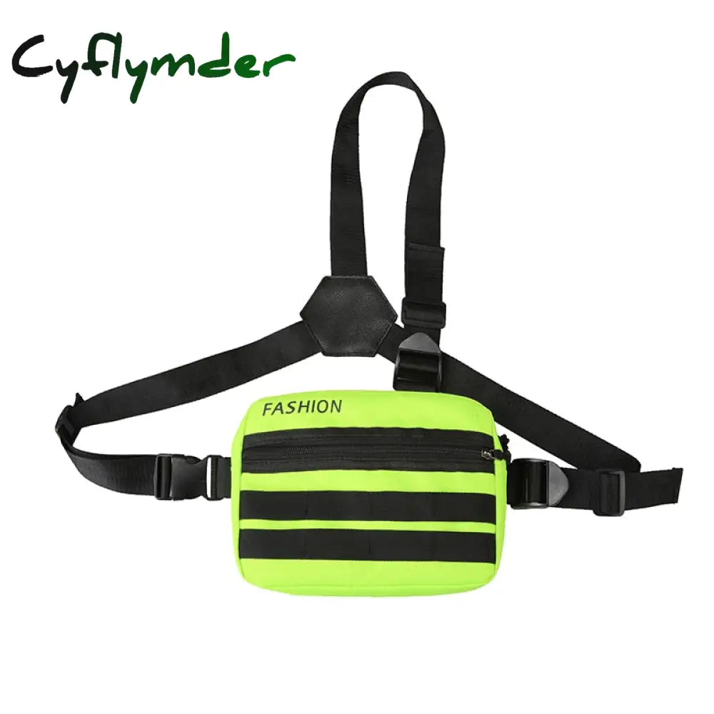 Cyflymder Functional Tactical Chest Bag For Woman Fashion Bullet Hip Hop Vest Streetwear Waist Pack