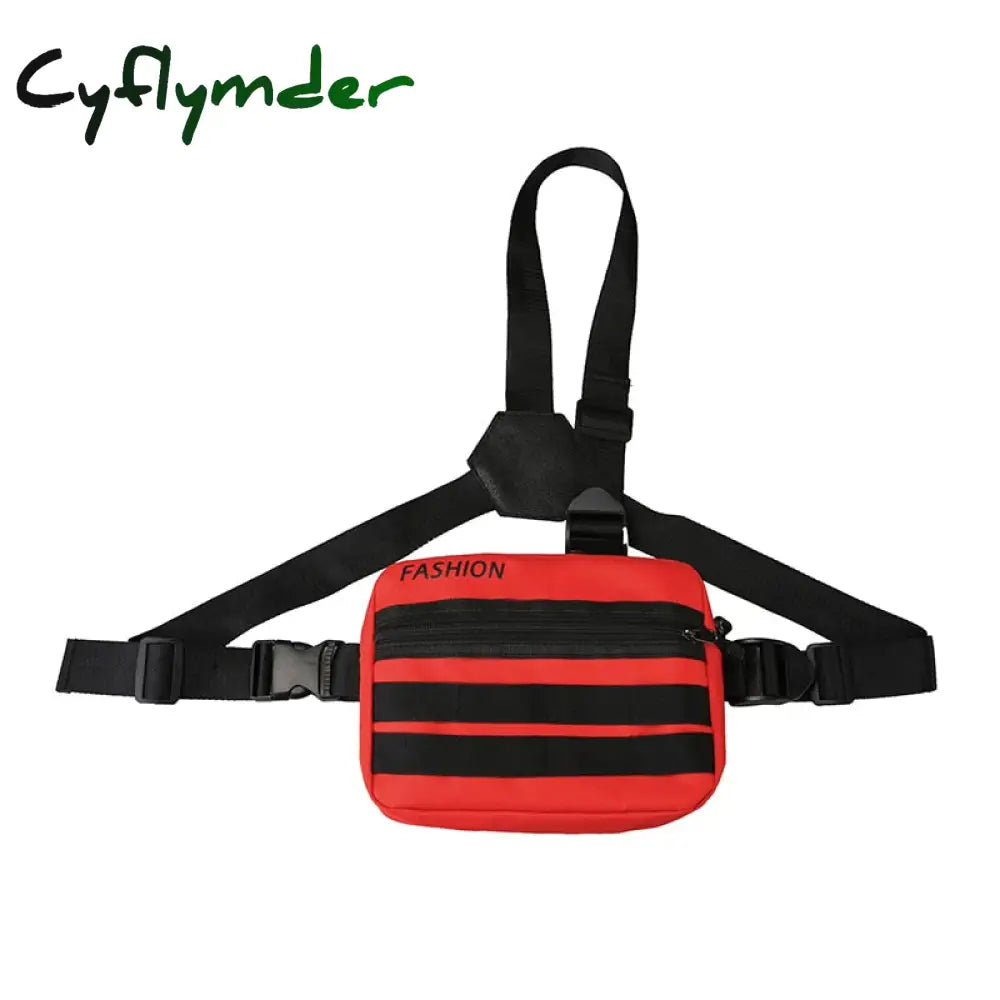 Cyflymder Functional Tactical Chest Bag For Woman Fashion Bullet Hip Hop Vest Streetwear Waist Pack