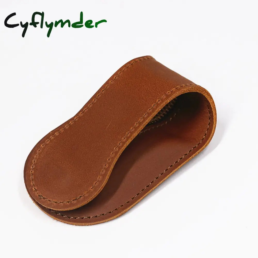 Cyflymder Genuine Leather Coin Purse Men Boston Racket Sap Jacksap Vintage Cowhide Self Defense