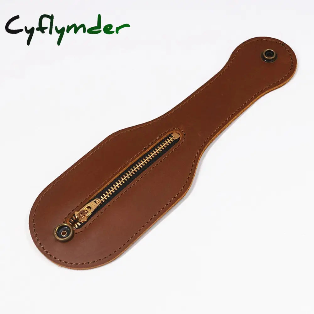 Cyflymder Genuine Leather Coin Purse Men Boston Racket Sap Jacksap Vintage Cowhide Self Defense