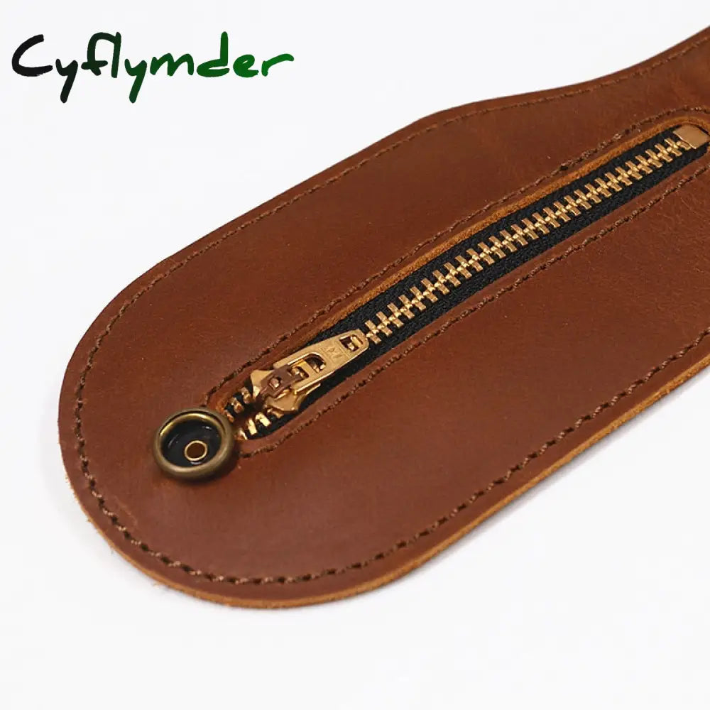 Cyflymder Genuine Leather Coin Purse Men Boston Racket Sap Jacksap Vintage Cowhide Self Defense