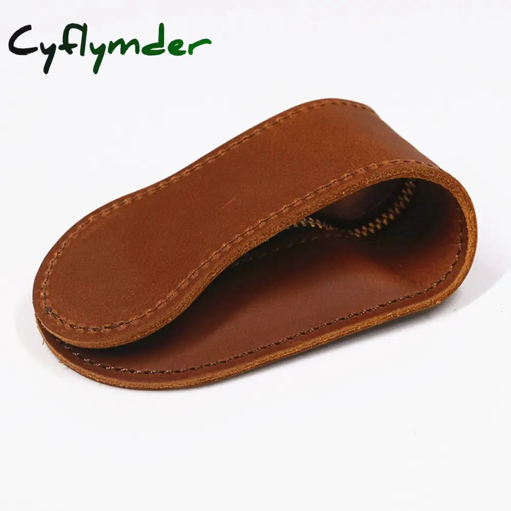 Cyflymder Genuine Leather Coin Purse Men Boston Racket Sap Jacksap Vintage Cowhide Self Defense